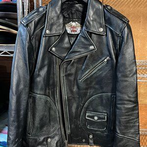 𝅺Harley Davidson Black Leather Riding Jacket